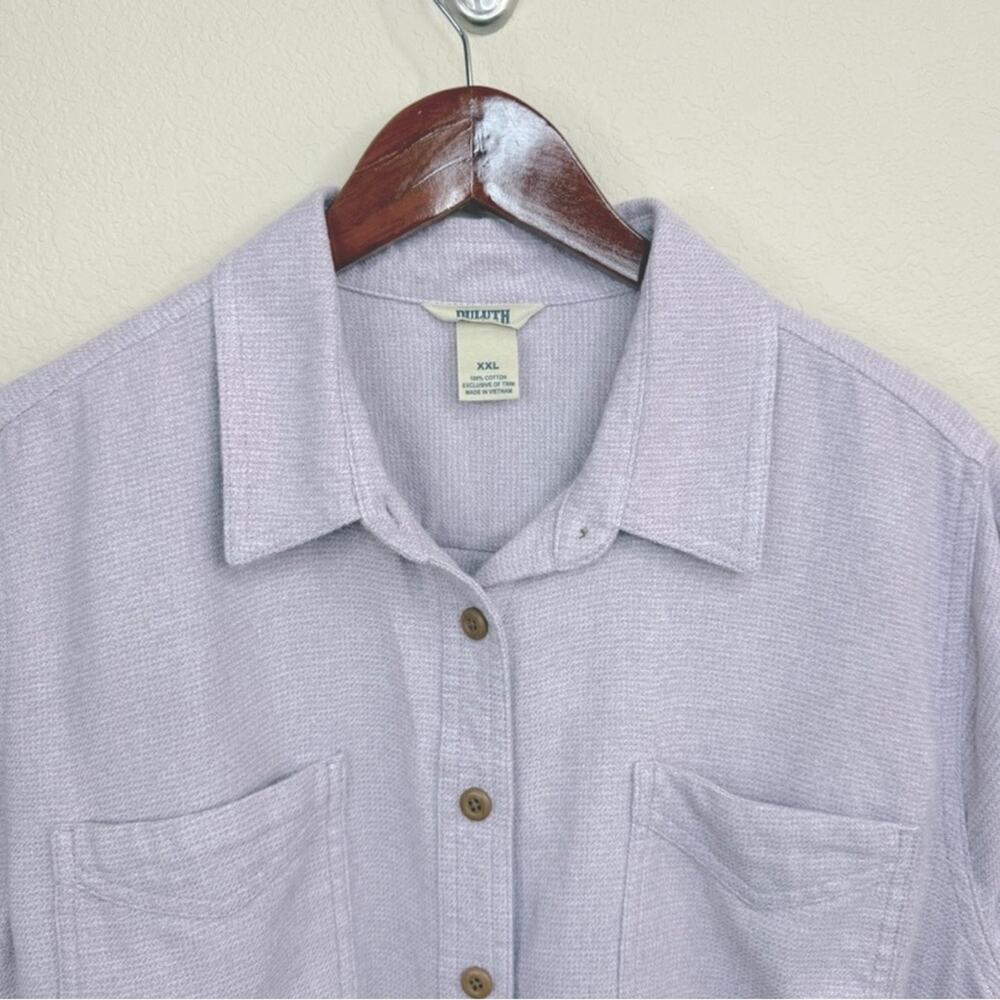 DULUTH Bundle of 2 Pcs Women’s Sz XXL Plaid Hooded Classic Shirt Down Up Purple - Picture 10 of 14